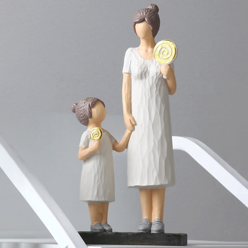 Resin figure ornaments | Living room and study room decorative sculptures | Dust-proof and easy to clean | Art collection gift non-slip base non-slip