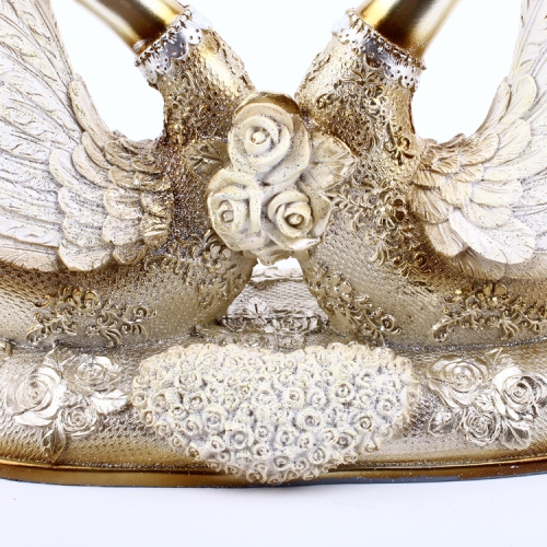 Light luxury swan sculpture ornaments resin heart-shaped base couple decorations modern art home decoration birthday/Valentine's Day/wedding gift