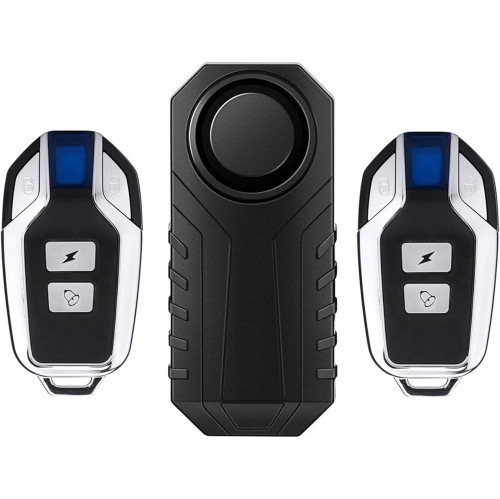 113dB Bicycle Alarm Wireless Vibration Motion Sensor Waterproof Anti-theft Device With Remote Control Suitable for Bicycles, Motorcycles, Cars,