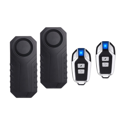 113dB Bicycle Alarm Wireless Vibration Motion Sensor Waterproof Anti-theft Device With Remote Control Suitable for Bicycles, Motorcycles, Cars,