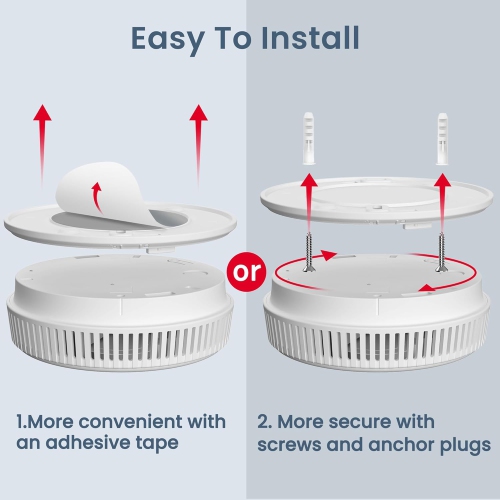 Détecteur de fumée sans fil WI-FI pour maison intelligente Alarme de fumée