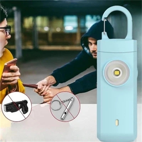 130dB Compact Personal Siren: 2-in-1 Loud Siren and Flashlight, USB Rechargeable - Perfect for Solo Travel, Hiking and Everyday Protection