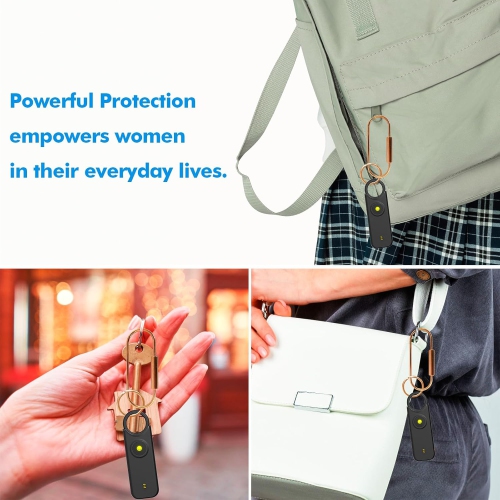 Safety Alarm Keychain: 2-in-1 Vibration and Sound Alarm, 135 dB Emergency Whistle with Flashlight, Portable Self-Defense – Ideal Gift for Travel,