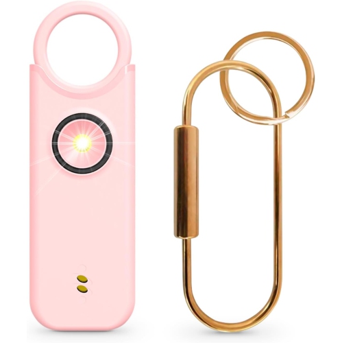 Safety Alarm Keychain: 2-in-1 Vibration and Sound Alarm, 135 dB Emergency Whistle with Flashlight, Portable Self-Defense – Ideal Gift for Travel,