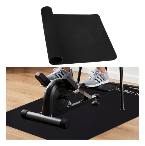 Ellipse Leg Exerciser Mat, 24x15 inch Non-Slip Workout Mat for Under Desk Elliptical Machines Durable Rubber Exercise Equipment Foot Pedal for Office