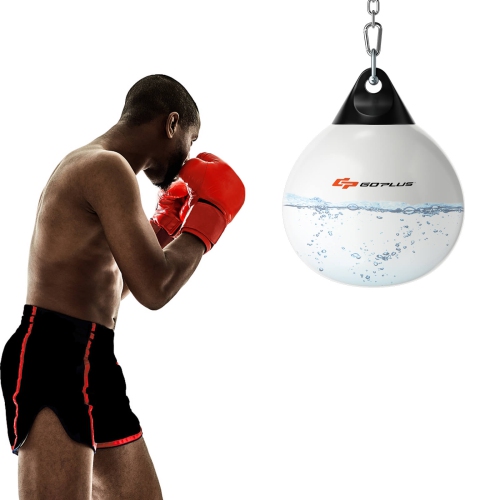 Goplus Water Punching Bag 21" 180 Pound Heavy Punching Bag with Adjustable Metal Chain Blue/Black/White