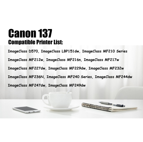 Ultra Toner® Compatible Canon 137 Black Toner Cartridge CRG-137 ImageClass D570 LBP151dw MF210 MF212w MF216n MF217w MF227dw MF229dw MF232w MF236N