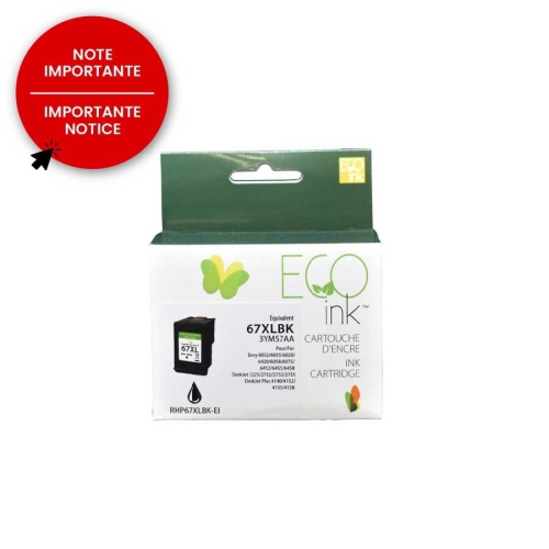 HP No.67XL 3YM57AN Reman EcoInk Black