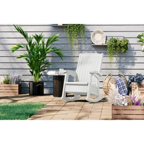 Suncast - Chaise berçante avec rangement - Ice Cube