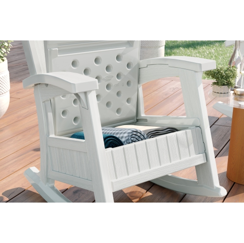 Suncast - Chaise berçante avec rangement - Ice Cube