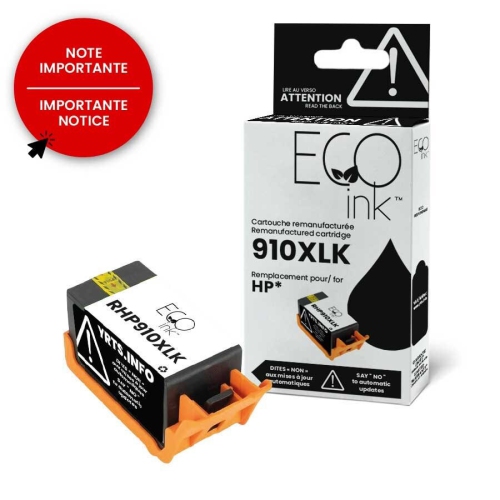 ECOINK  HP 910Xl (3Yl65An) Reman Eco Ink Yrts In Black
