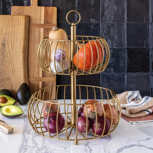 Image 1 of 5.. over&back 2 Tier Basket