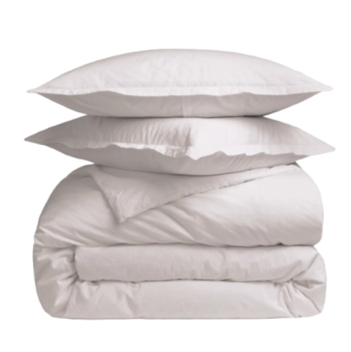 Ensemble de housse de douillette 3 pièces Beddora pour grand lit | 100 % coton – Doux, perméable à l'air et durable avec attaches aux coins Fermeture