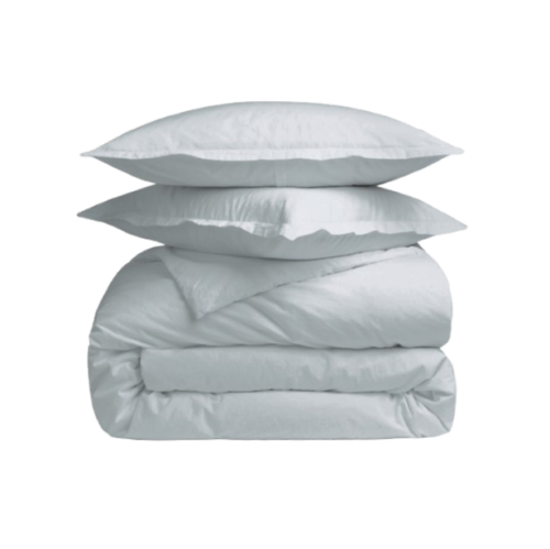 Beddora 3-Piece King Duvet Cover Set | 100% Cotton – Soft, Breathable & Durable with Corner Ties Button Closure – Light Green