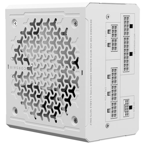 Bloc d'alimentation entièrement modulaire ATX 3.1 de 750 W RM750e de Corsair - Blanc