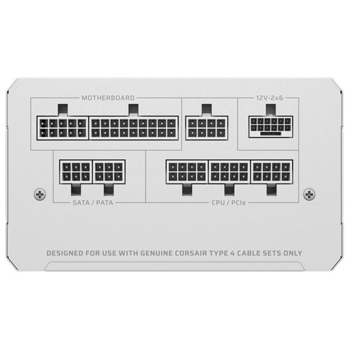 Corsair RM1000e 1000-Watt ATX 3.1 Fully Modular Power Supply - White