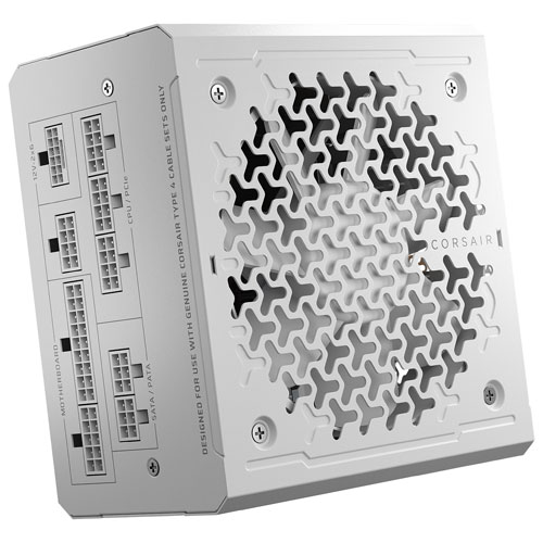 Corsair RM1000e 1000-Watt ATX 3.1 Fully Modular Power Supply - White