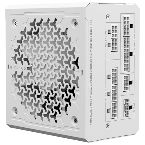 Corsair RM1000e 1000-Watt ATX 3.1 Fully Modular Power Supply - White