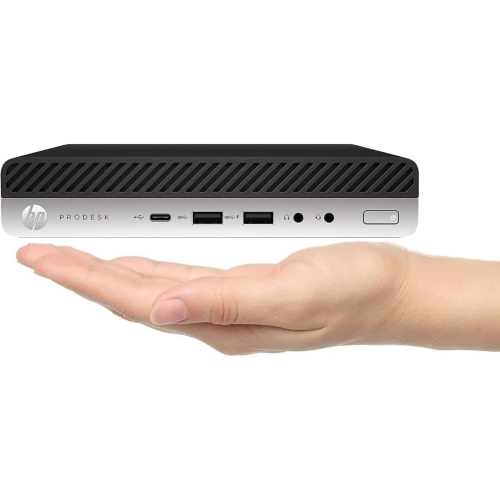 HP – Mini ordinateur de bureau ProDesk 600 G4, Intel Core i5-8500T jusqu'à 3,5&nbsp;GHz, mémoire vive 16&nbsp;Go, SSD 256&nbsp;Go, USB-C, prise en
