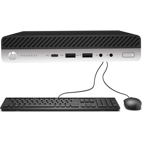 HP – Mini ordinateur de bureau ProDesk 600 G4, Intel Core i5-8500T jusqu'à 3,5&nbsp;GHz, mémoire vive 16&nbsp;Go, SSD 256&nbsp;Go, USB-C, prise en