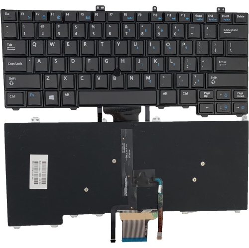 LIXSUNTEK Laptop Replacement US Layout with Backlit with Pointer Keyboard for Dell Latitude E7440 E7240 E7420 Black