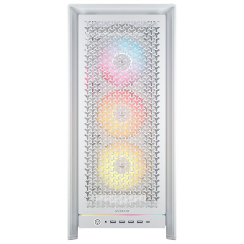 Corsair 5000D ARGB Mid-Tower ATX Computer Case - White
