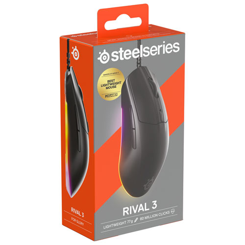 Steelseries Rival 3 Gen 2 8500 DPI Gaming Mouse - Black