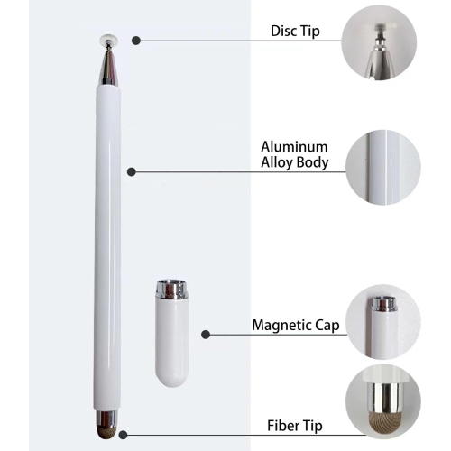 Touch Screen Stylus, 2 in 1 Magnetic and Fiber Tip Stylus for iPad with Magnetic Cap, Compatible with All Touch Screens