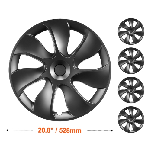 VEVOR 19 in Wheel Rim Cover Hubcaps, 2021-2023 Model Y Fully Fit Hubcap with Snap, Guard Tape & Valve Nozzle Hole, ABS & PC Hubcap with High Rigidity