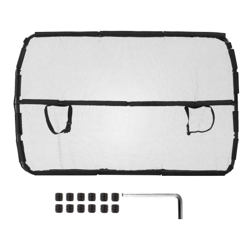 VEVOR  50" Dog Car Barrier, Wide Car Divider for Front Seats Installation, Vehicle Pet Barrier \w See Through Net Mesh, Universal-Fit Dog Car Barrier