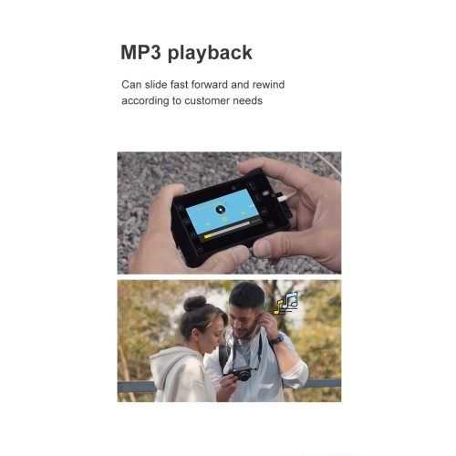 Touch screen 4K digital micro single camera CCD video camera. Anti-shake digital camera with children's MP3 player - black