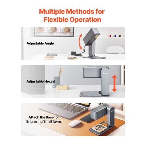 VEVOR 600 mm/s Portable Laser Engraver, 5W Handheld Engraving Machine, DIY Laser Engraver and Cutter Basic Set, for Mental, Blue Laser Wood, Leather,