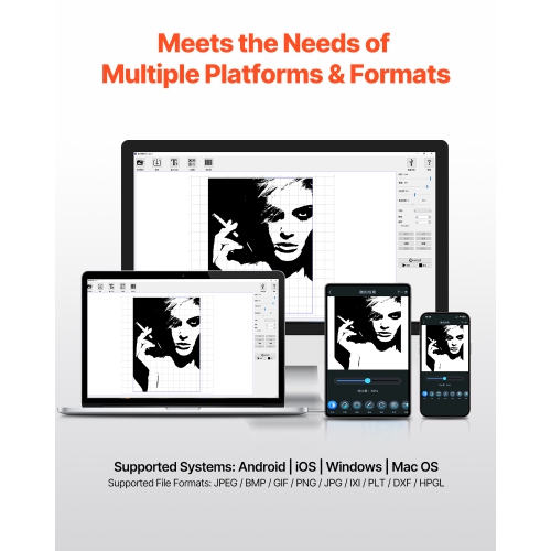 VEVOR 600 mm/s Portable Laser Engraver, 5W Handheld Engraving Machine, DIY Laser Engraver and Cutter Basic Set, for Mental, Blue Laser Wood, Leather,