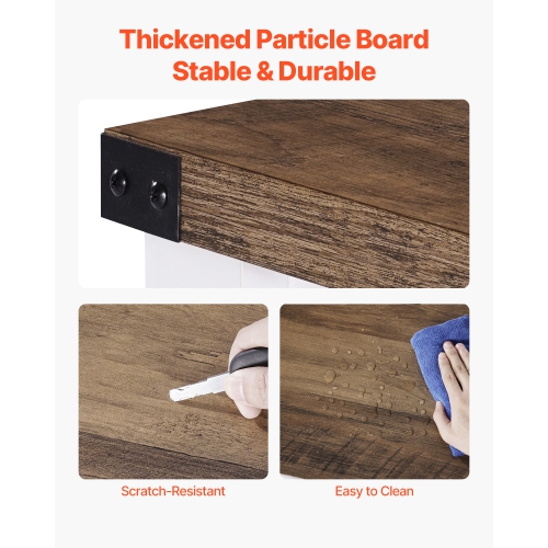 VEVOR 47.3 x 15.7 x 32.7 in Coffee Bar Cabinet, Farmhouse Coffee Bar Cabinet with 4-Tier Storage, Coffee Bar Table with Barn Doors, Farmhouse