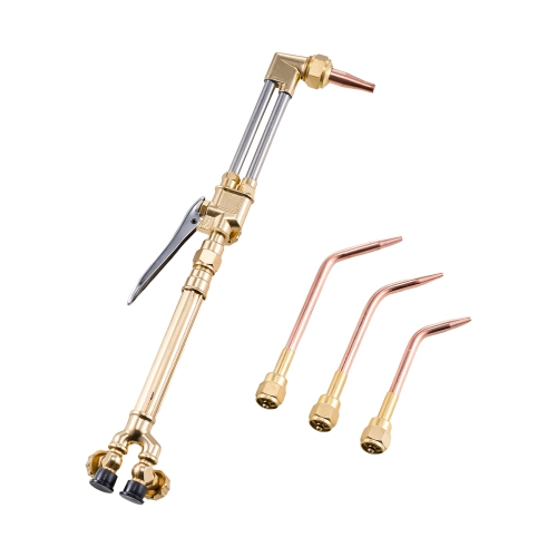 VEVOR 14PCS Oxygen Acetylene Gas Welding Cutting Torch Kit,Oxy Acetylene Brazing Set with 177'' Long Twin-Hose, Cutting Nozzle, 3 Welding Tips &