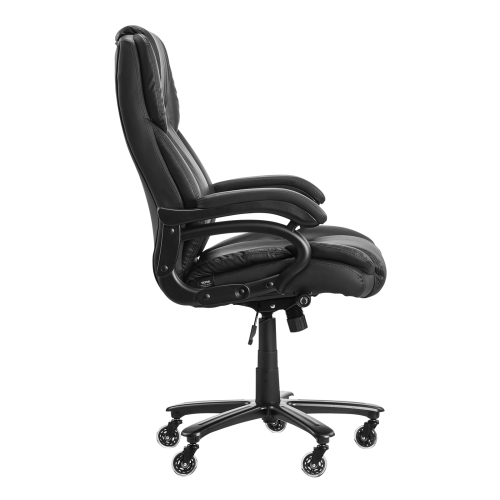 VEVOR 500lb Capacity Executive Office Chair with Knob-Control Lumbar Support, Office Chair, Heavy Duty Ergonomic Chair, Height Adjustable PU Leather