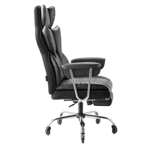 VEVOR 400lb Capacity Executive Office Chair with Footrest, Office Chair with Lumbar Pillow & Removable Armrests, Heavy Duty Ergonomic Chair, PU