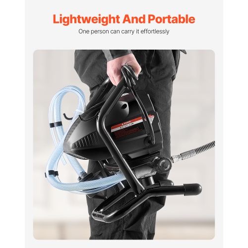 VEVOR 650W High Efficiency Stand Airless Sprayer, 3000PSI Electric Paint Sprayer Machine Extension Rod and Cleaning Kits for Interior and Exterior