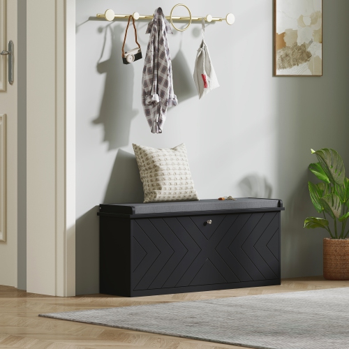 Banc à chaussures de HOMCOM, banc d'entrée avec tiroir rabattable, coussin de siège et tablette réglable pour 5-10 paires de chaussures pour couloir,