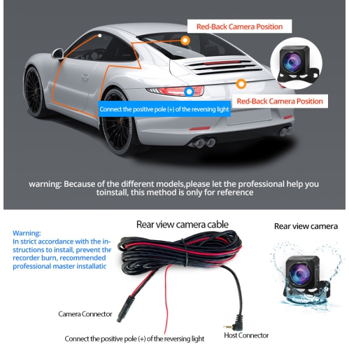 4K Rear View Mirror Camera, 9.66'' 4K Mirror Dash Cam with 1080P Backup Camera, Dash Cam Front and Rear for Car, 24H Parking Mode, Night Vision