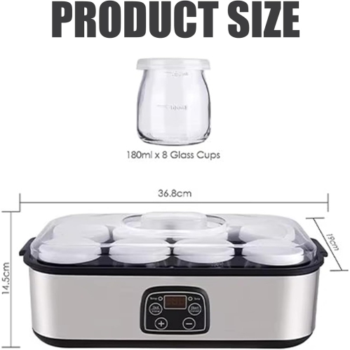 Moteur à yogourt probiotique, yaourtière probiotique avec réglage de la température, yaourtière 1400 ml, yaourtière multifonction pour usage