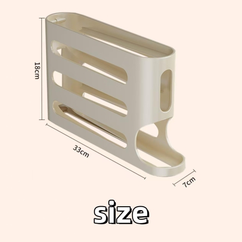 2PCS Egg Holder for Fridge,Egg Container for Refrigerator,Space-Saving Automatic Rolling Eggs Dispenser,4 Tiers Fridge Egg Rack