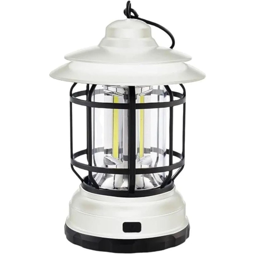 GREEN SCENIC  Outdoor Camping Light Portable Multi-Function Led Camping Light Tent Light - Battery Type [Ivory White]