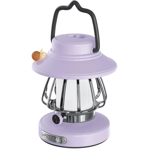 GREEN SCENIC  Snail Retro Camping Night Light Portable Rechargeable Night Light - In Purple