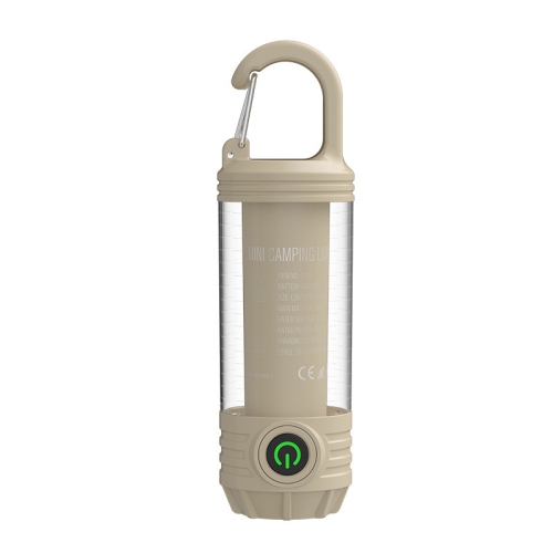 GREEN SCENIC  Multifunctional Portable Camping Light, Type-C Charging, Outdoor Waterproof, With Hook, Tent Atmosphere Light, Emergency Lighting - Khaki