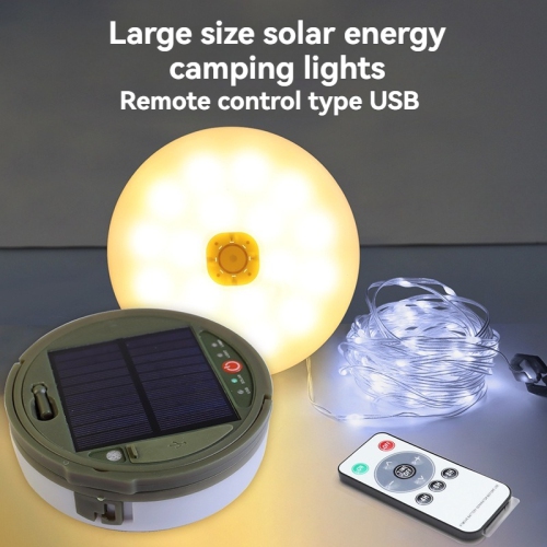 GREEN SCENIC  Multifunctional Outdoor Camping Light Solar Atmosphere Light Led Light String Hanging Tent Canopy Light Small Color Light String - Large