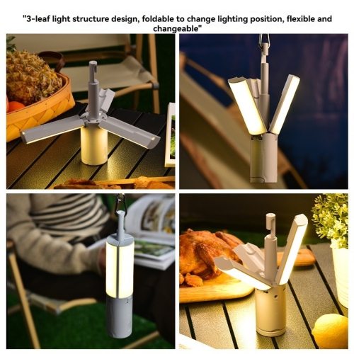 Outdoor multi-function folding camping light tent atmosphere light hand-held hanging light camping lantern lighting lamp - low battery life