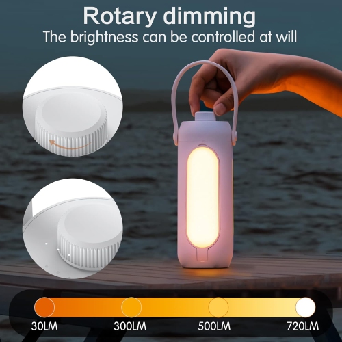 Outdoor camping light three-tone 10,000 mAh portable USB emergency charging light camping tent light - white