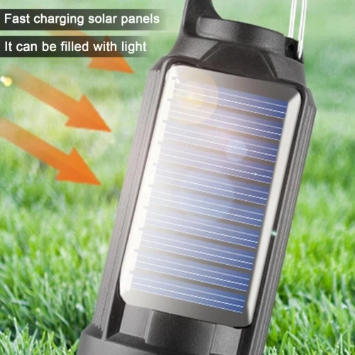 Solar Camping Light Rechargeable Retro Camping Light LED Household Tent Light Emergency Tungsten Filament Bulb Light - Round Solar Model