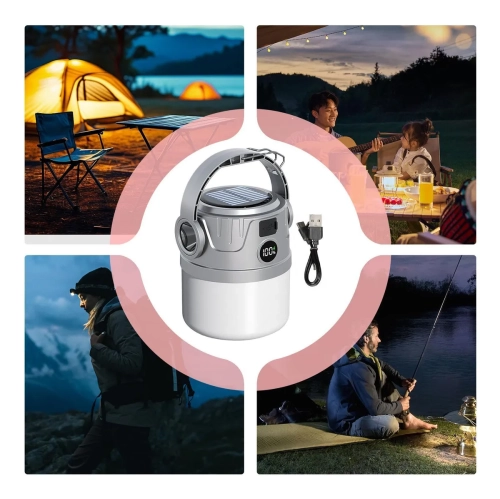 Solar Lantern Solar and USB Rechargeable LED Light Compact Light